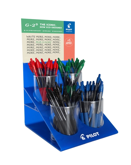 Stylo gel PILOT BL-G2 Plus Medium assorti display 48 pièces