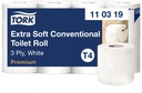 Toiletpapier Tork T4 Premium 3-laags 56x155 vel wit 110319