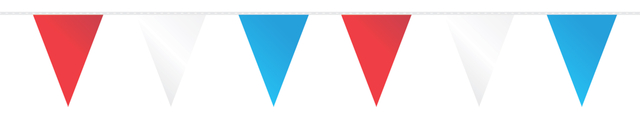 Vlaggenlijn PE rood wit blauw 10 meter