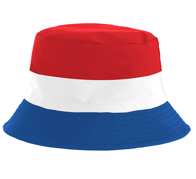 Chapeau de fête rouge blanc bleu et orange