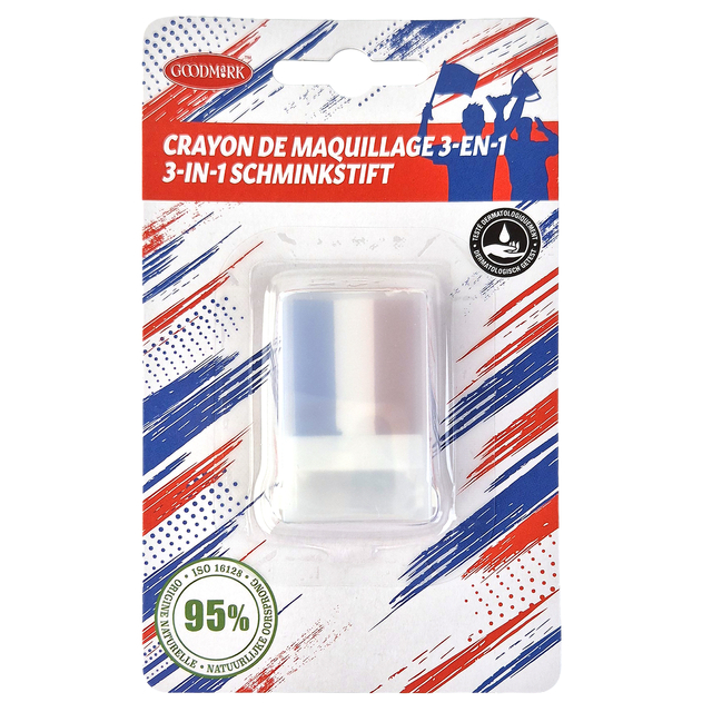 Crayon de maquillage rouge/blanc/bleu