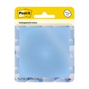 Memoblok Post-it 3M 73x73mm Transparant blauw