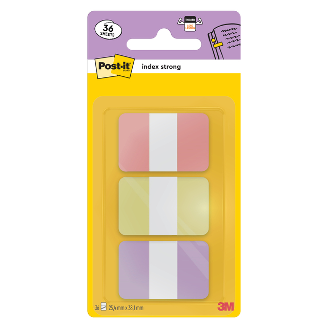 Onglet post-it 686-3SUN 25,4x38,1mm Strong 36 onglets