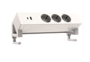Stekkerdoos Euroseats opbouw 3 voudig USB A+C wit