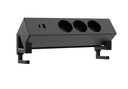 Stekkerdoos Euroseats opbouw 3 voudig USB A+C zwart