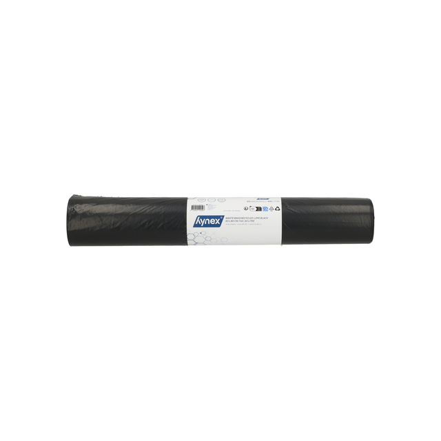 Sac poubelle Hynex 60x80cm LDPE recyclé T40 60L noir rouleau 20 pièces