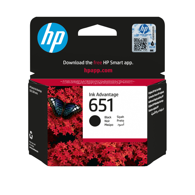 Inktcartridge HP C2P10A 651 zwart