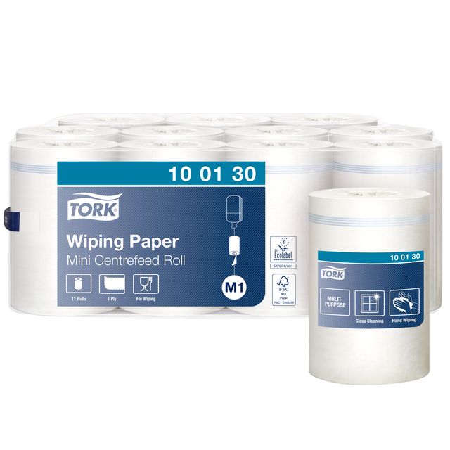 Papier d'essuyage Tork M1 Advanced 100130 1 épaisseur 120m blanc