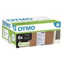 Etiket Dymo LabelWriter industrieel 104x159mm 6 rollen á 200 stuks wit