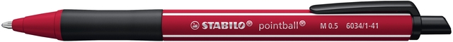Stylo bille STABILO pointball Wildflower Medium rouge dahlia