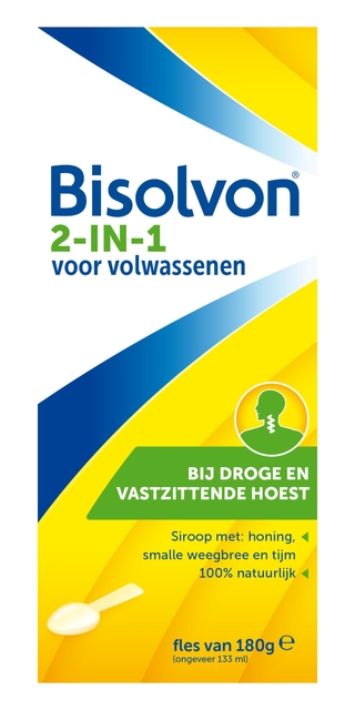 Sirop contre la toux Bisolvon 2 en 1 pour adultes 133ml
