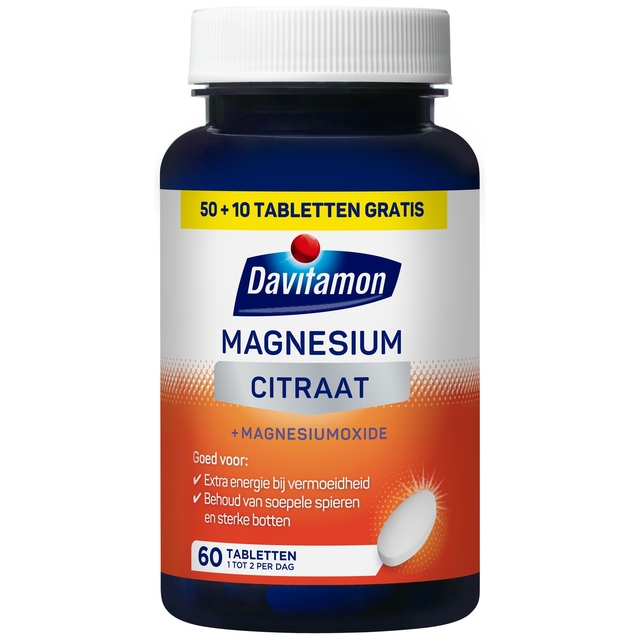 Citrate de magnésium Davitamon 60 comprimés