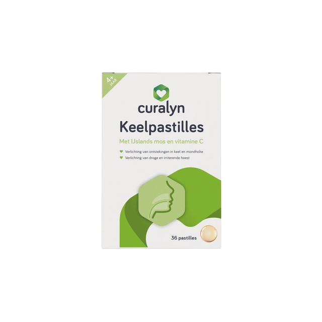 Keelpastilles Curalyn IJslands mos 36 stuks