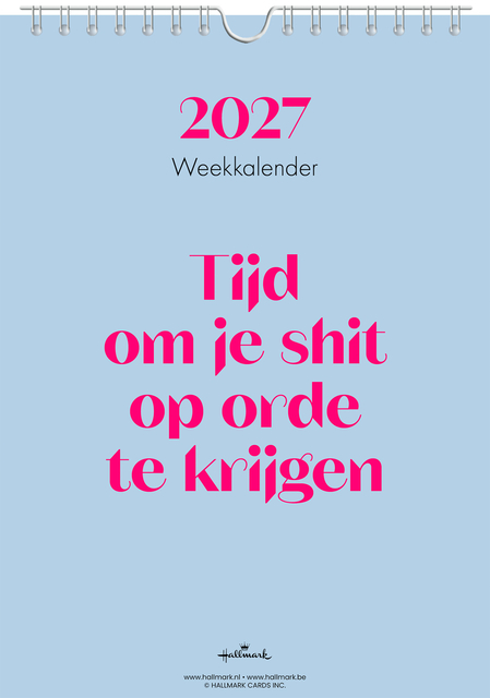 Calendrier hebdomadaire 2027 &C 165x230mm NL