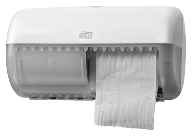 Distributeur papier toilette Tork T4 Elevation Twin Vertical 557000 blanc