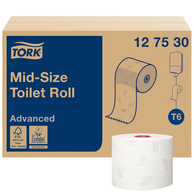 Papier toilette Tork T6 Advanced 127530 2 épaisseurs 100m blanc