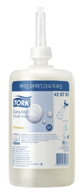 Handzeep Tork S1 Premium vloeibaar 1000ml gevoelige huid 420701