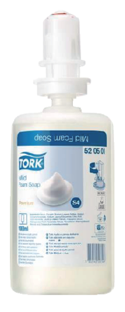 Handzeep Tork S4 Premium schuim 1000ml mild 520501