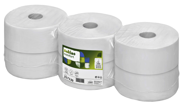 Papier toilette Satino Comfort JT2 317130 2 ép 380m blanc