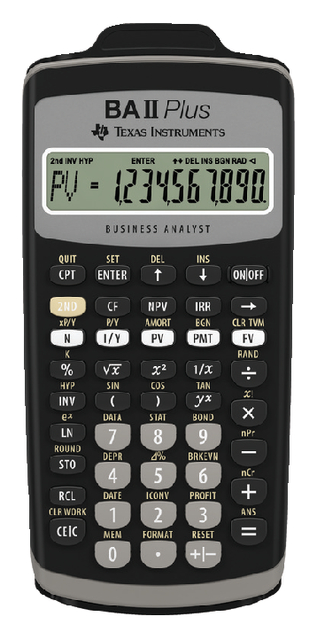 Calculatrice TI BA II Plus