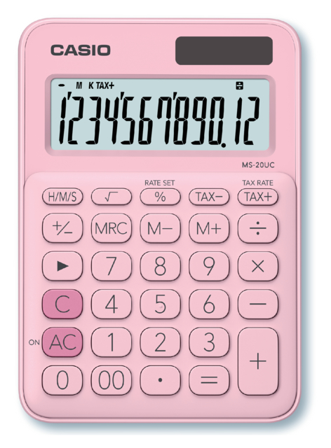 Calculatrice Casio MS-20UC rose