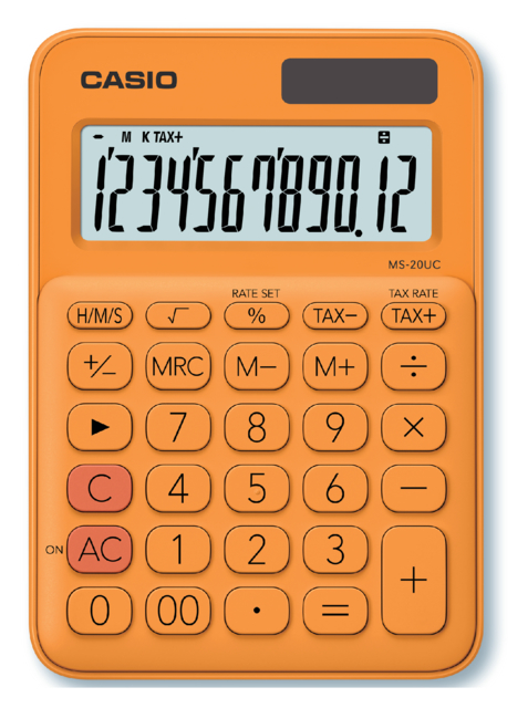 Calculatrice Casio MS-20UC orange