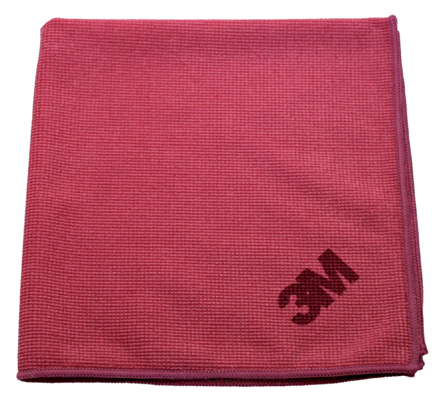 Chiffon microfibre Scotch-Brite Essential 360x360mm rouge 10 pièces