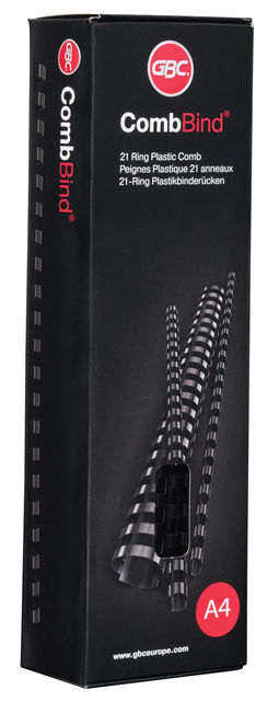 Bindrug GBC 8mm 21-rings A4 wit 100 stuks