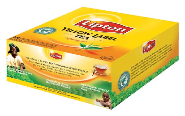 Thé Lipton Yellow Label avec enveloppe 100x 1,5g