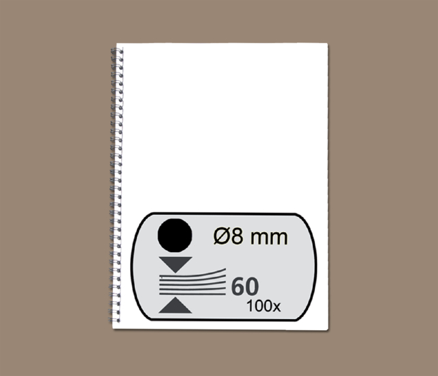 Draadrug GBC 8mm 34-rings A4 zwart 100 stuks