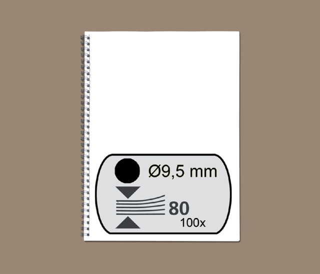 Draadrug GBC 9.5mm 34-rings A4 zwart 100 stuks