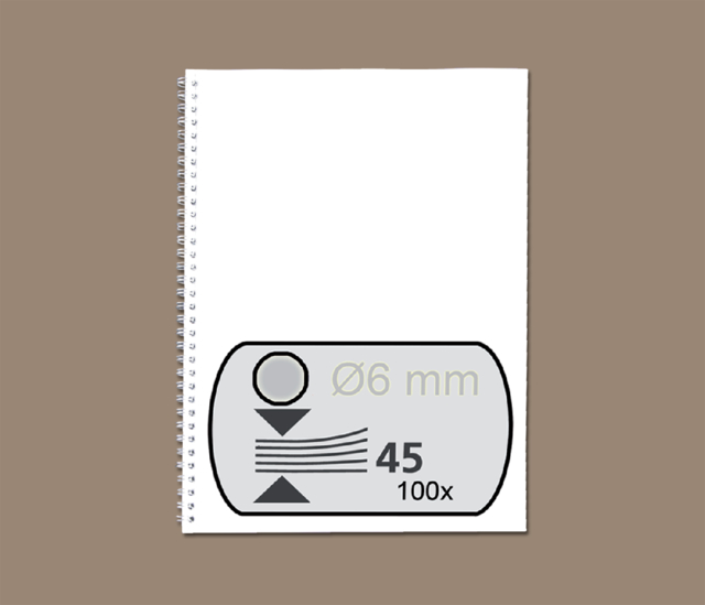 Peigne métallique Fellowes 6mm 34 anneaux A4 argent 100 pièces