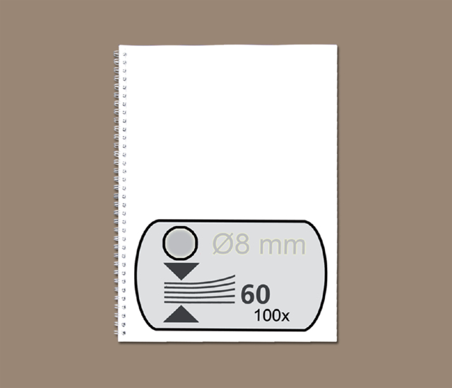 Peigne métallique Fellowes 8mm 34 anneaux A4 argent 100 pièces