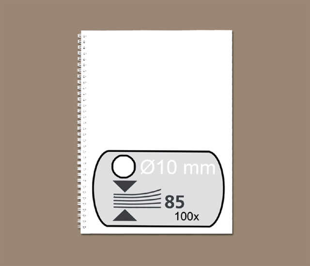 Reliure métallique Fellowes 10mm 34 anneaux A4 blanc 100 pièces