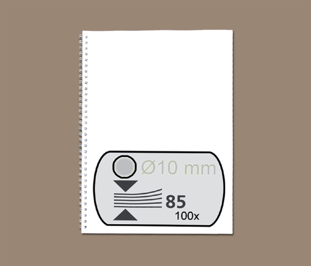 Peigne métallique Fellowes 10mm 34 anneaux A4 argent 100 pièces