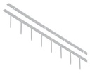 Bande à reliure GBC Surebind 25mm 10 broches gris 100 pièces