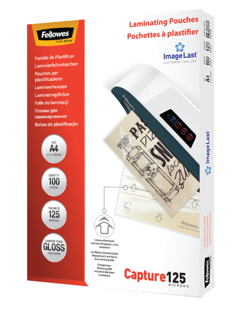 Lamineerhoes Fellowes A4 2x125micron glans 100 stuks