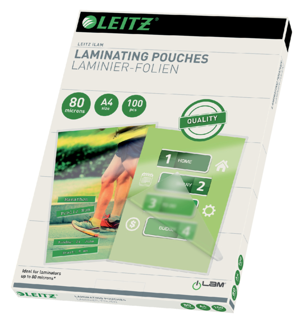 Lamineerhoes Leitz iLAM A4 2x80micron EVA 100 stuks