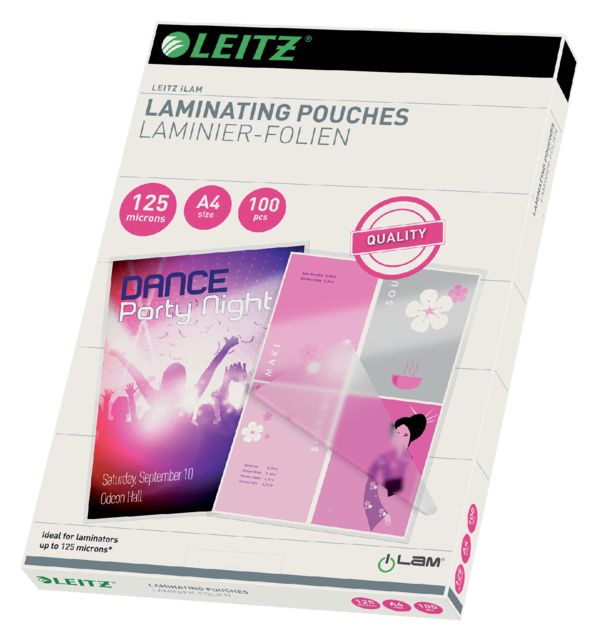 Lamineerhoes Leitz iLAM A4 2x125micron EVA 100 stuks