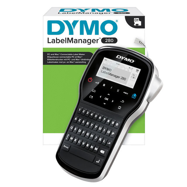 Etiqueteuse Dymo LabelManager 280 portable azerty 12mm noir