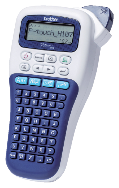 Imprimante d''étiquettes Brother P-Touch TZe PT-H107B portable ABC 12mm blanc