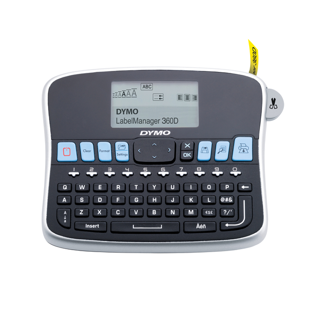 Etiqueteuse Dymo LabelManager 360D portable azerty 19mm noir