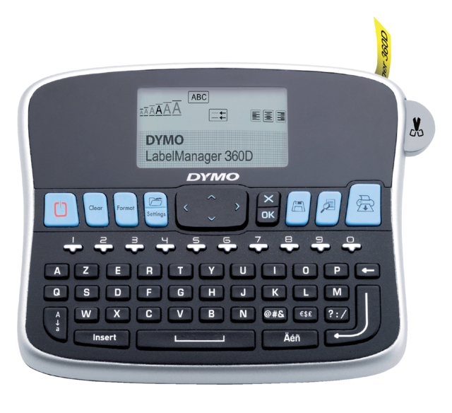 Labelprinter Dymo LabelManager 360D draagbaar azerty 19mm zwart