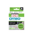 Ruban Dymo LabelManager D1 polyester 12mmx7m rouge sur blanc