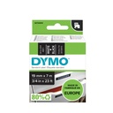 Labeltape Dymo LabelManager D1 polyester 19mm wit op zwart