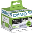 Etiquette adresse Dymo LabelWriter 36x89mm rouleau à 260 pièces blanc
