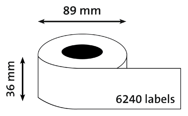 Etiket Dymo LabelWriter adressering 36x89mm 24 rollen á 260 stuks wit