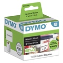Etiquette Dymo LabelWriter mutlfonctionnelle 54x70mm rouleau 320 pièces blanc