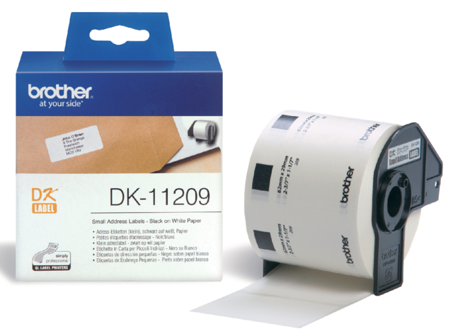 Etiquette Brother DK-11209 adresse 62x29mm blanc 1 rouleau 800 pièces