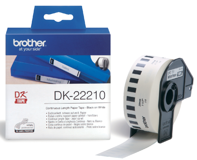 Etiket Brother DK-22210 doorlopend 29mm 1 rol á 30m wit